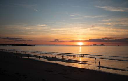 Vue sur le sillon coucher de soleil, Hôtel à Saint-Malo en Bord de Mer · Best Western Hôtel Alexandra